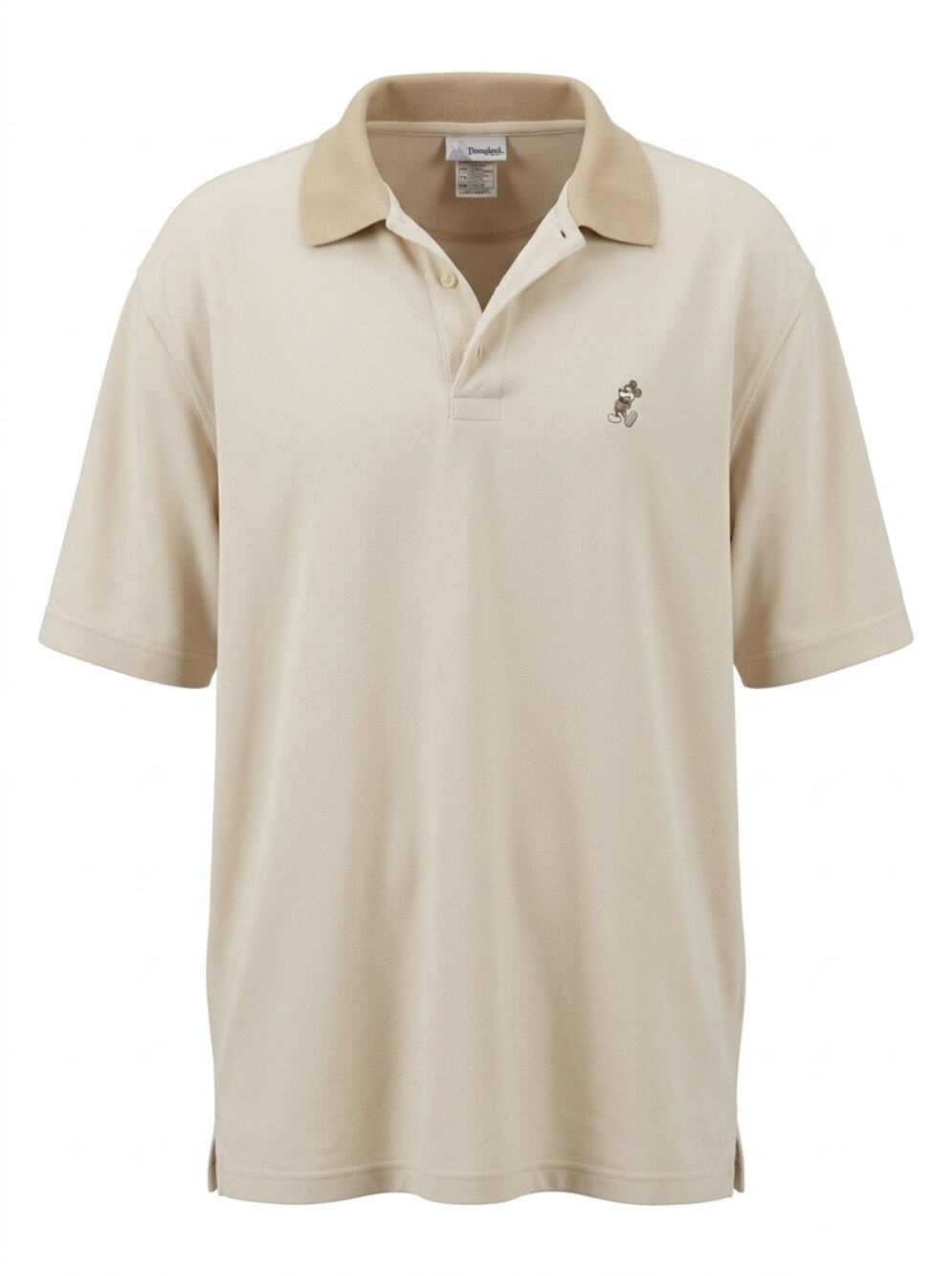 LA9 Disneyland Resort Beige Knit Collared Embroidered Fit Polo Men Size 3XL